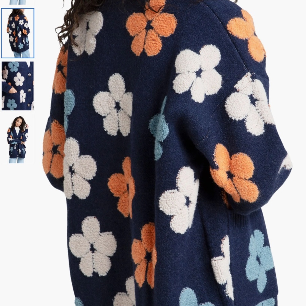 SAACHI Floral Buttoned Cardigan, One size - Picture 2 of 14